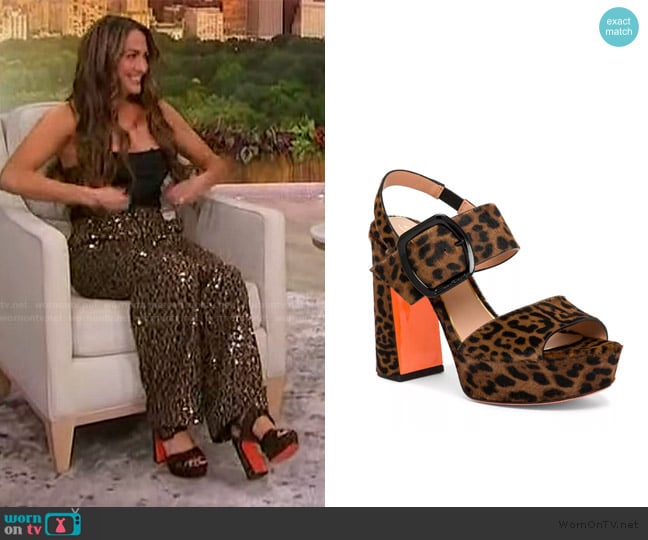 Santoni Animal Print Cavallino Sandals