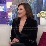 Luann de Lesseps’s black star embroidered velvet blazer on Today