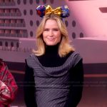 Sara’s gray pinstripe drape dress on The View