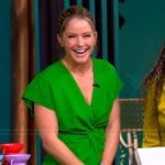 Sara’s green twist front dress on The View