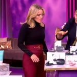 Sara’s red belted pants on The View