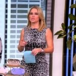 Sara’s leopard print sleeveless dress on The View