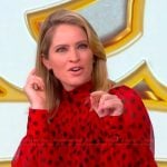 Sara’s red polka dot blouse and skirt on The View