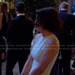 Sarah's white sleeveless dress on Days of our Lives