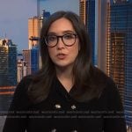 Savannah’s black double breated jacket on NBC News Daily