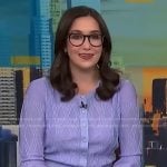 Savannah’s lilac diamond knit cardigan on NBC News Daily