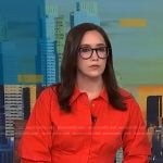 Savannah’s red poplin shirtdress on NBC News Daily