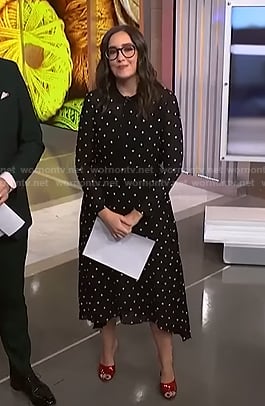 Savannah’s black embroidered midi dress on NBC News Daily