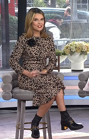 Savannah’s black horsebit ankle boots on Today