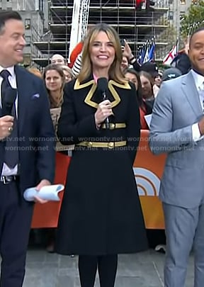 Savannah’s black military coat on Today