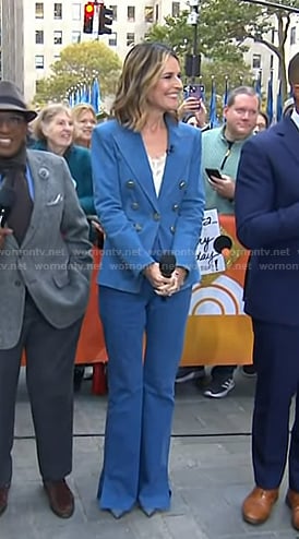 Savannah’s denim blazer and pant suit on Today
