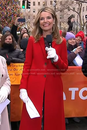 Savannah's red coat on Today