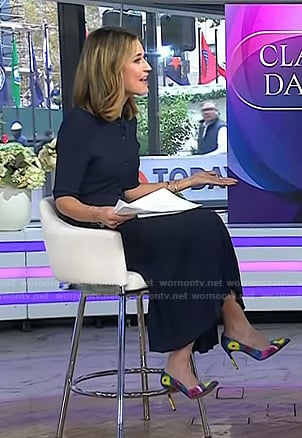 Savannah's tie dye heel pumps on Today