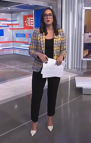 Savannah's white buckle slingback pumps on NBC News Daily