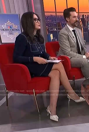 Savannah's white buckle slingback pumps on NBC News Daily