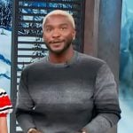 Scott’s gray ombre sweater on Access Hollywood