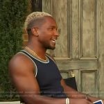 Scott’s navy contrast tank on Access Hollywood
