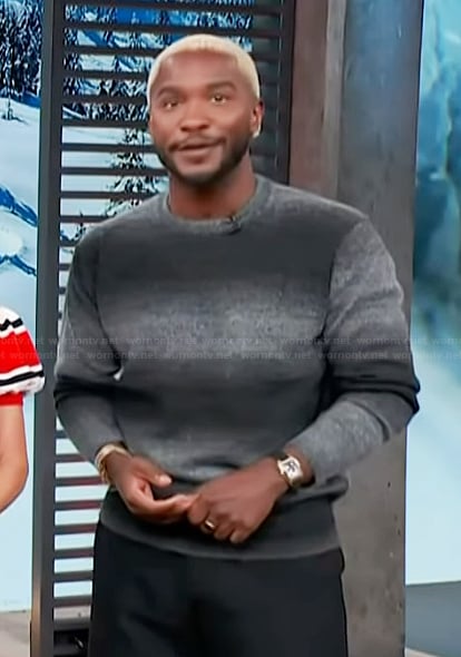 Scott's gray ombre sweater on Access Hollywood