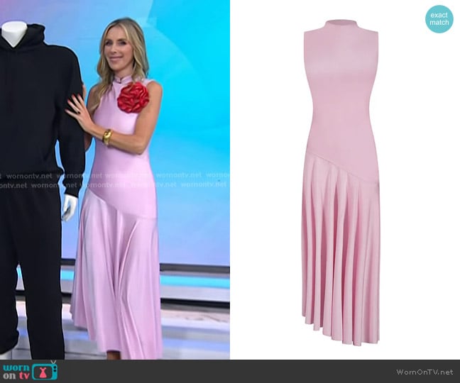 Selvi Dylan Dress in Pink worn by Sarah Eggenberger on Today