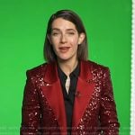 Daryn Carp’s red sequin blazer on Today