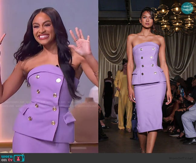 Sergio Hudson 2025 Summer Collection worn by Imani Ellis on The Jennifer Hudson Show