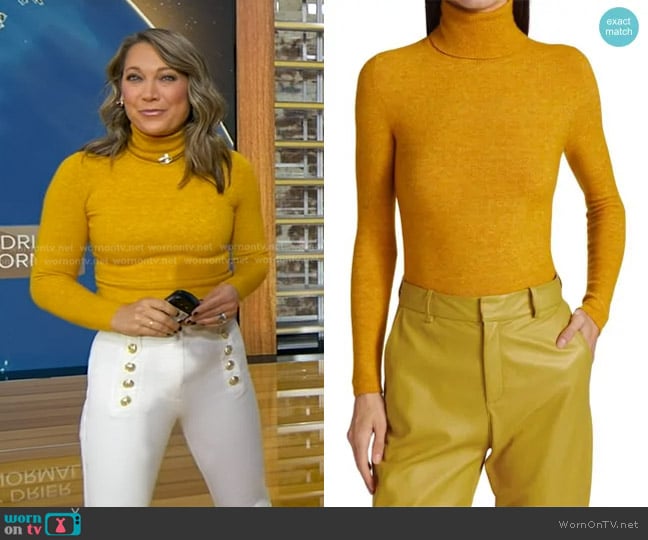 Sergio Hudson Alpaca turtleneck Sweater worn by Ginger Zee on Good Morning America