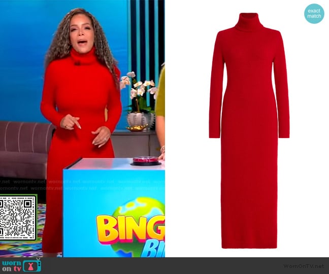 Sunny’s red turtleneck dress on The View Sunny’s red turtleneck dress on The View