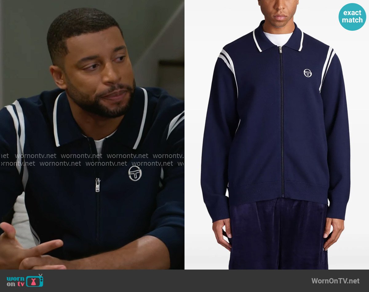 Sergio Tacchini Palla track jacket worn by Martin Richardson (Brandon Claybon) on Beyond the Gates