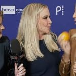 Shannon’s navy lace hem dress on Access Hollywood