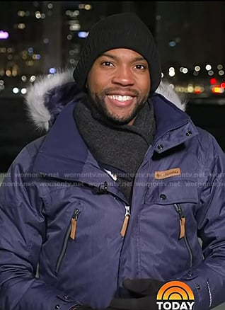Shaquille Brewster's blue hooded jacket on Today
