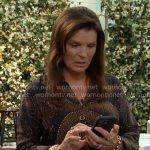 Sheila’s leaf print button down top on The Bold and the Beautiful