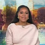 Sheinelle’s pink draped ribbed sweater on Today