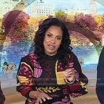 Sheinelle’s black printed sweater dress on Today