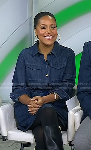 Sheinelle’s denim shirtdress on Today