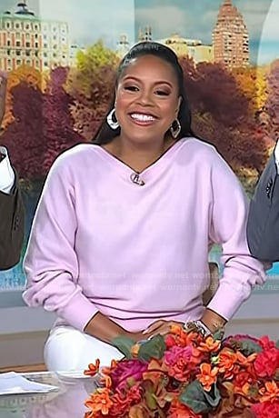 Sheinelle’s pink boatneck sweater on Today