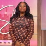 Sherri’s star print mesh dress on Sherri