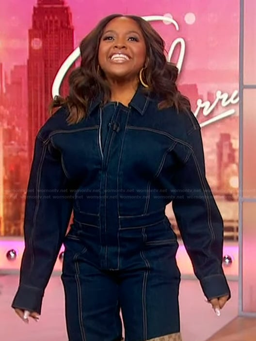 Sherri's denim jumpsuit on Sherri