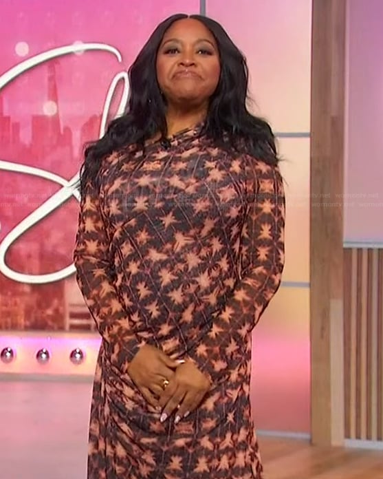 Sherri's star print mesh dress on Sherri