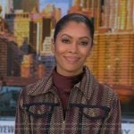 Shirleen’s tweed zip jacket on Good Morning America