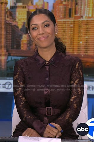 Shirleen's brown lace shirtdress on Good Morning America