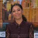 Shirleen’s brown lace shirtdress on Good Morning America