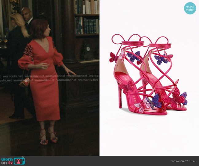 Sophia Webster Vanessa Butterfly Heeled Sandals worn by Elsbeth Tascioni (Carrie Preston) on Elsbeth