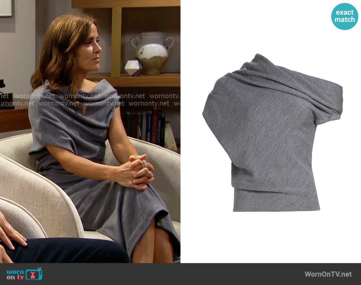 Staud Mabel Sweater worn by Taylor Hayes (Rebecca Budig) on The Bold and the Beautiful
