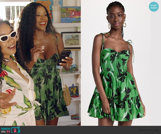 Staud Mini Landry Dress worn by Stacey Rusch on The Real Housewives of Potomac