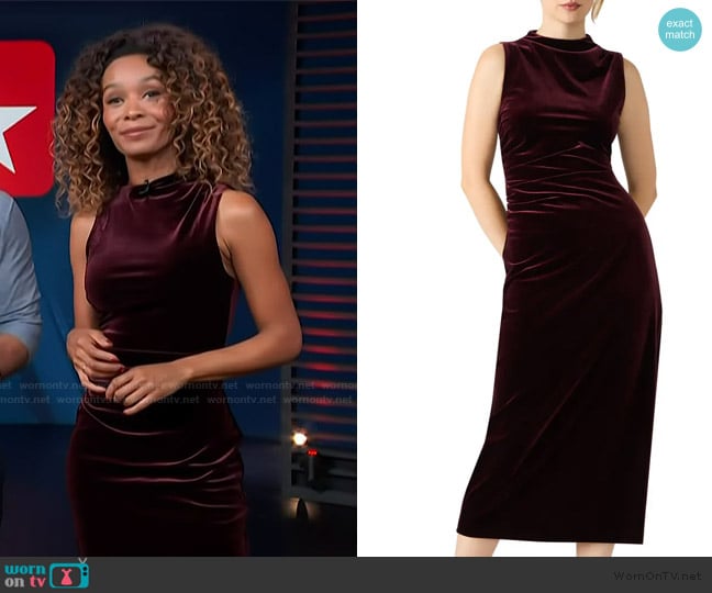 Zuri’s purple velvet dress on Access Hollywood