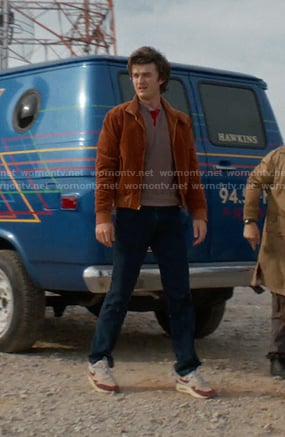 Steve’s grey and burgundy sneakers on Stranger Things