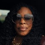 Emerald’s round sunglasses on Alls Fair