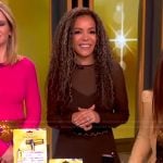 Sunny’s brown mesh maxi dress on The View