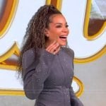 Sunny’s gray crystal embellished blazer and pants on The View