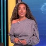 Sunny’s gray off shoulder dress on The View